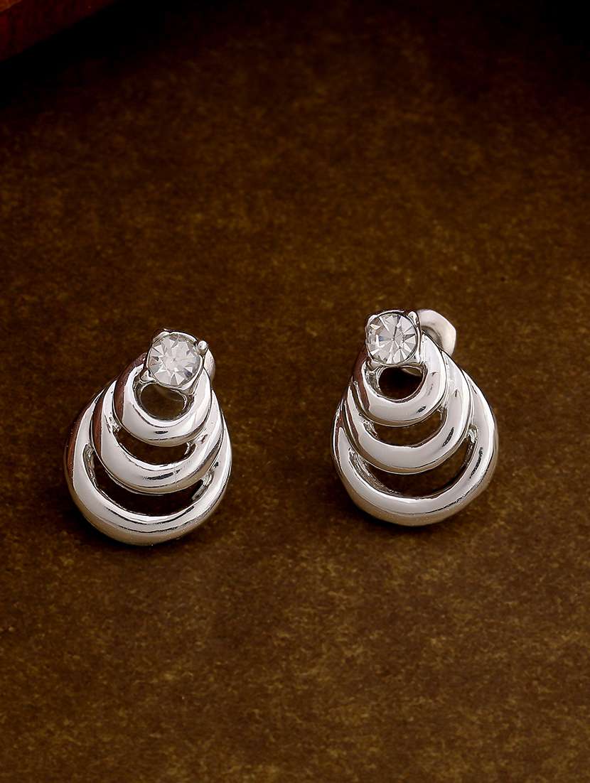 silver metal studs earring - 17327819 - Zoom Image - 0