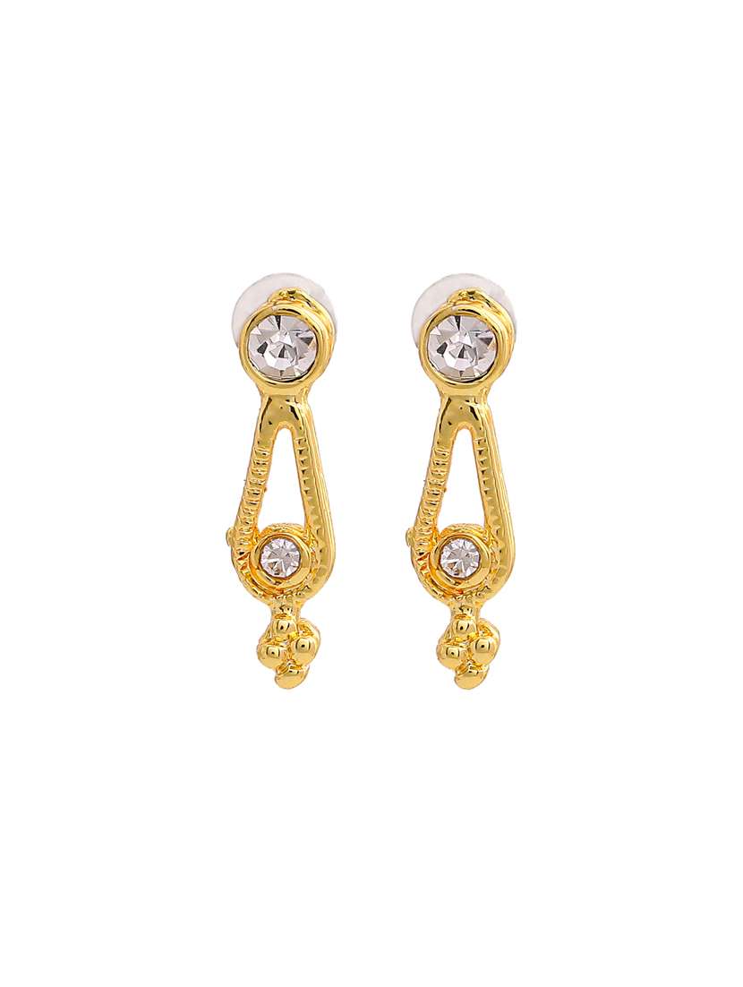 white metal studs earring - 17327825 -  Standard Image - 3