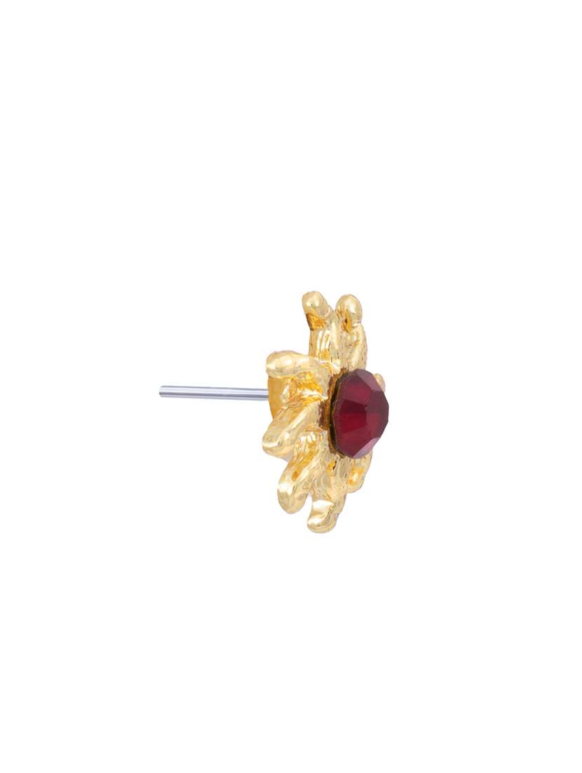 red metal studs earring - 17327833 - Standard Image - 3