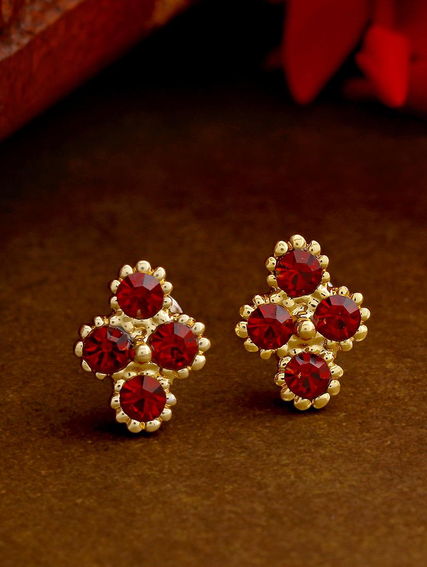 red metal studs earring - 17327836 - Zoom Image - 0