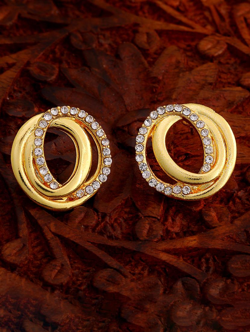 gold metal studs earring