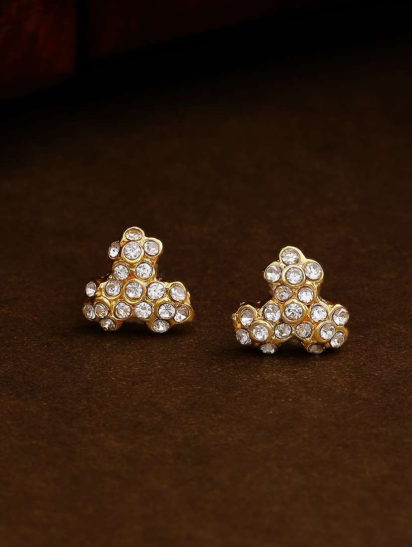 gold metal studs earring - 17327868 - Zoom Image - 0