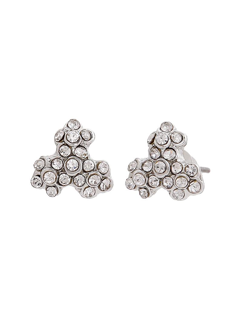 silver metal studs earring - 17327869 - Standard Image - 3