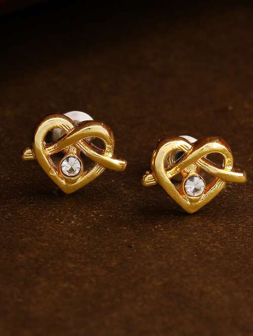 gold metal studs earring - 17327874 -  Standard Image - 0