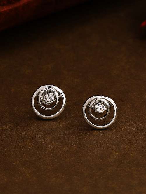 silver metal studs earring - 17327885 -  Standard Image - 0