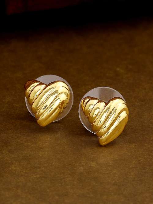 gold metal studs earring - 17327899 - Standard Image - 0