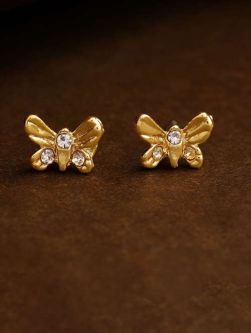 gold metal studs earring - 17327905 -  Standard Image - 0