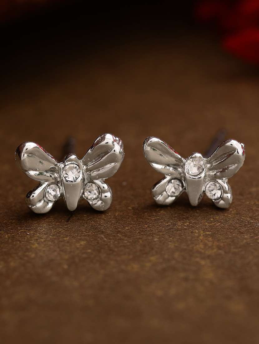 silver metal studs earring - 17327906 -  Zoom Image - 0