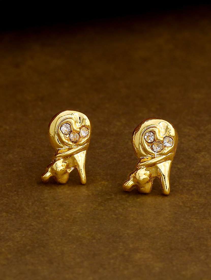 gold metal studs earring