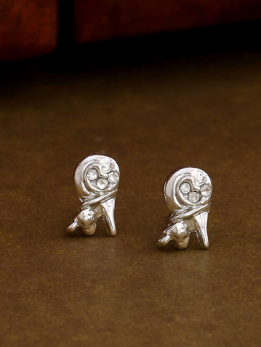 silver metal studs earring - 17327908 -  Zoom Image - 0