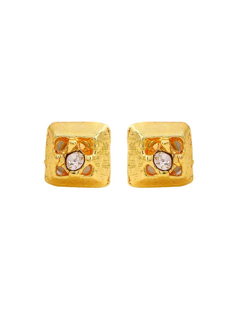 gold metal studs earring - 17327916 -  Standard Image - 3