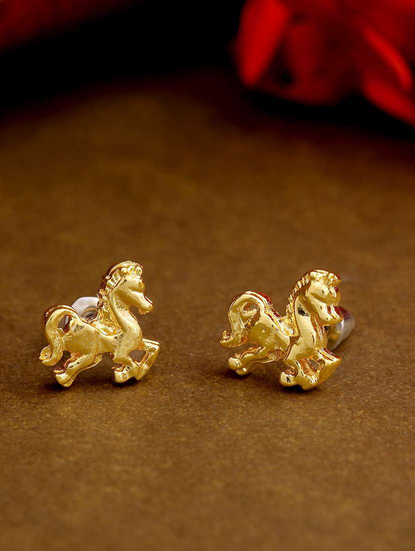gold metal studs earring