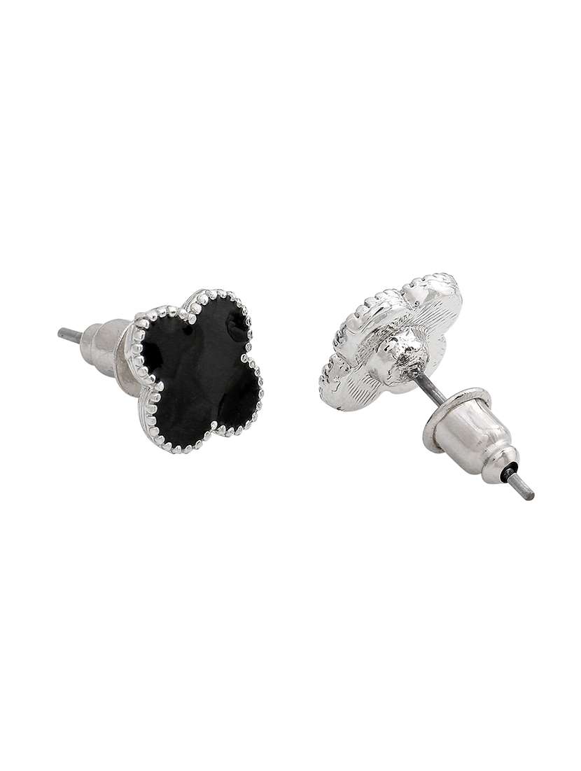 blue metal studs earring - 17327924 - Standard Image - 3