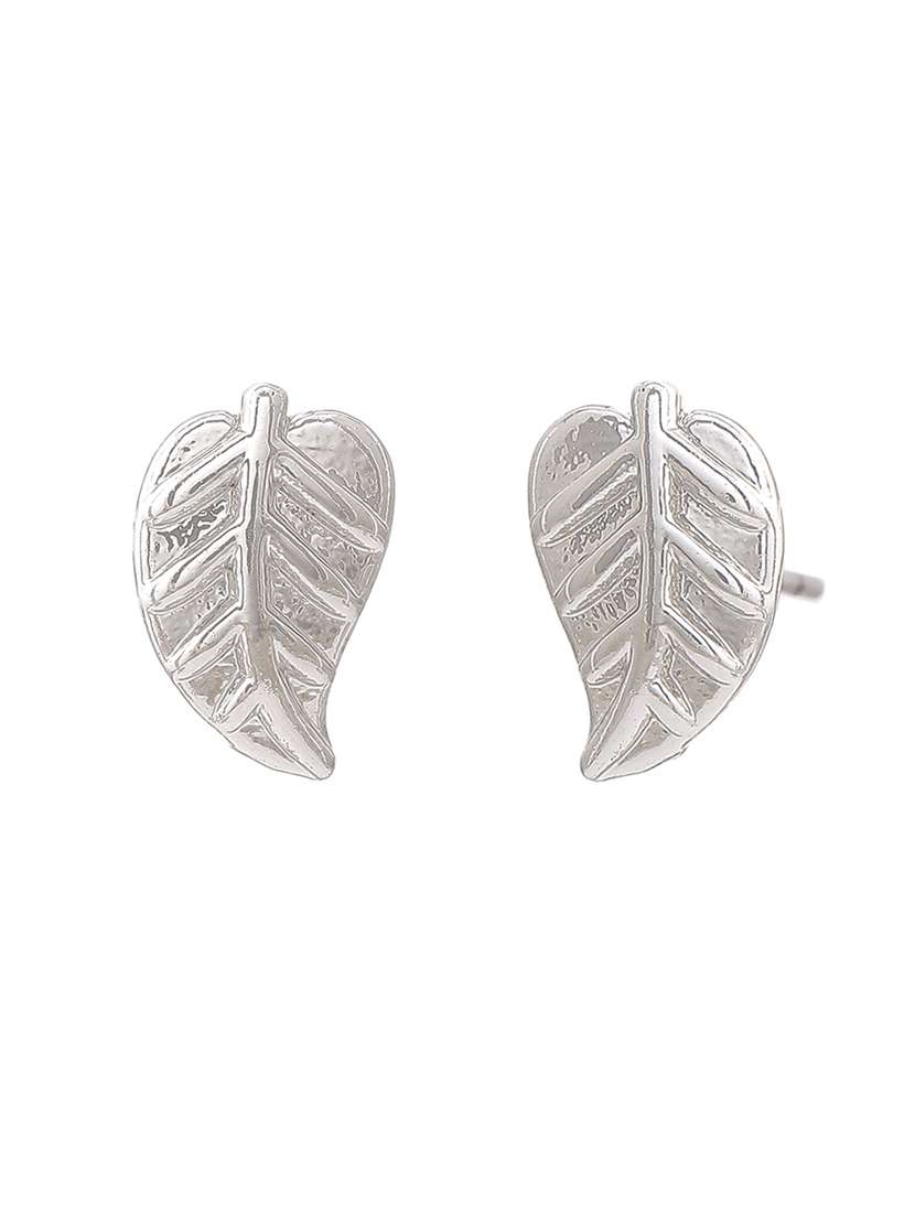 silver metal studs earring - 17327927 - Standard Image - 3