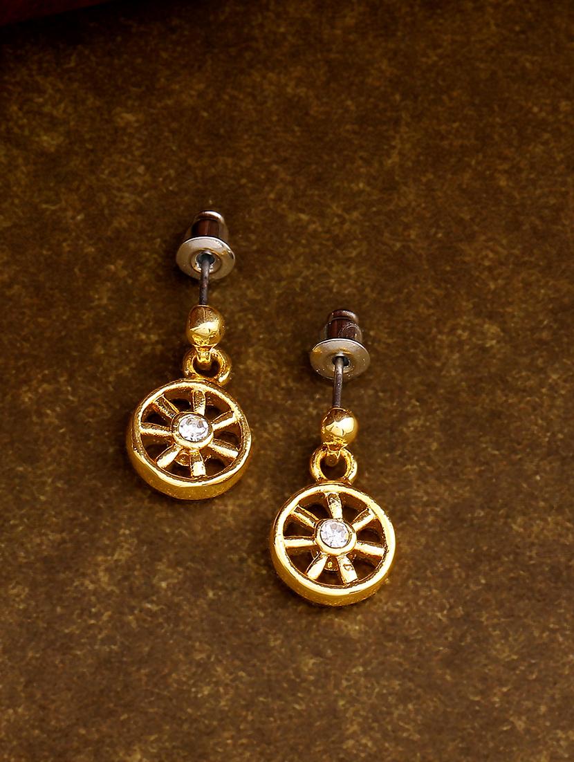 gold metal drop earring - 17327954 - Zoom Image - 0