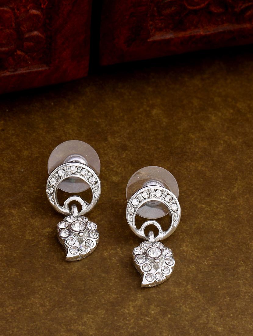 silver metal drop earring - 17327966 - Zoom Image - 0