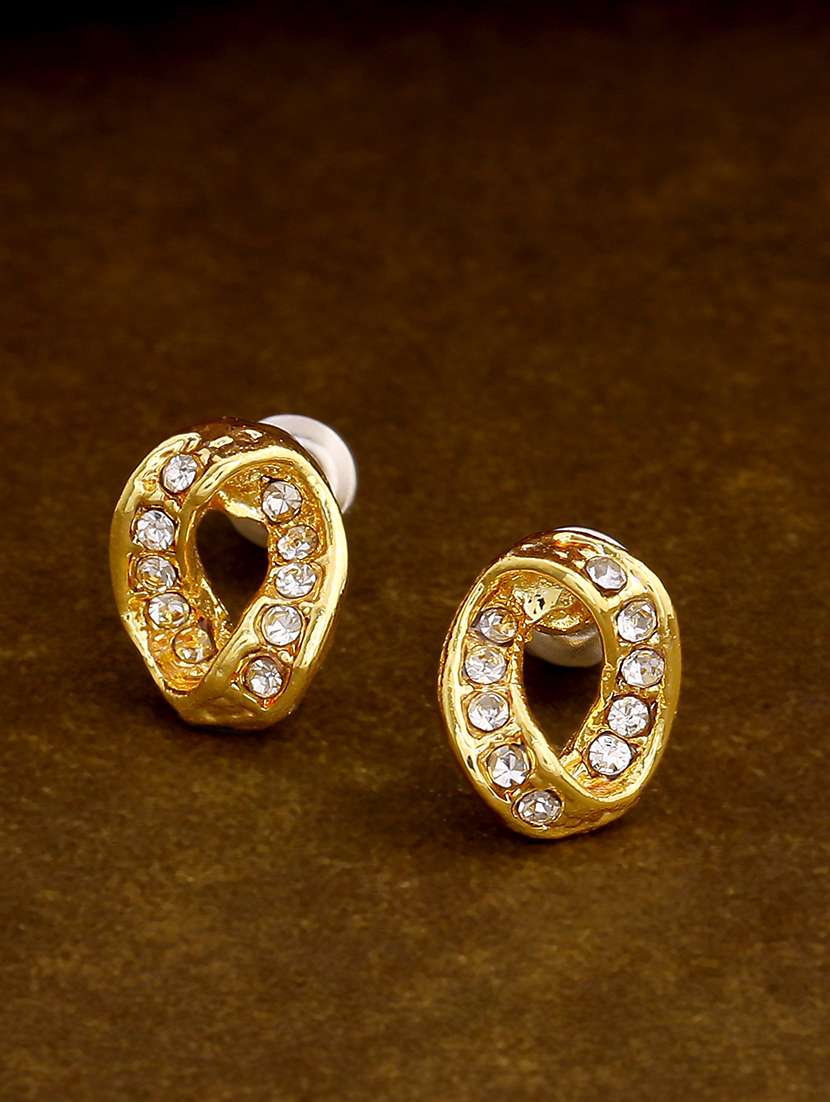 gold metal studs earring - 17327967 - Zoom Image - 0