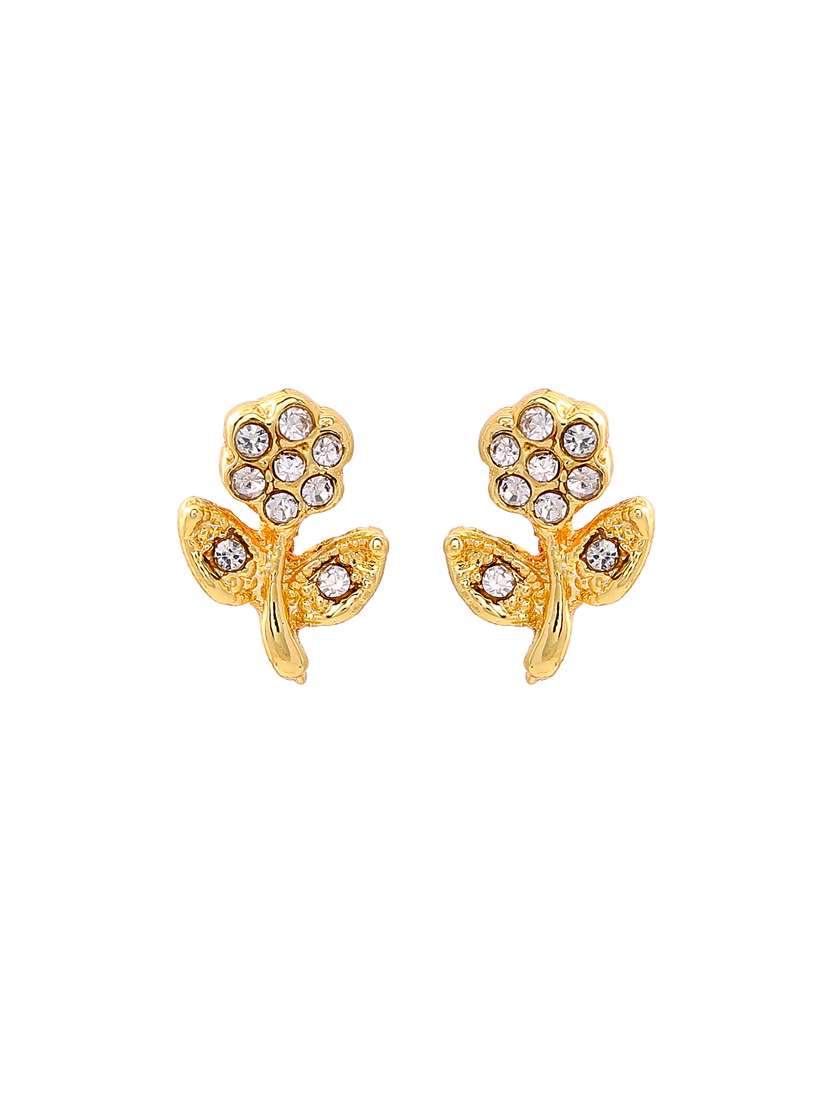 gold metal studs earring - 17327968 -  Standard Image - 3
