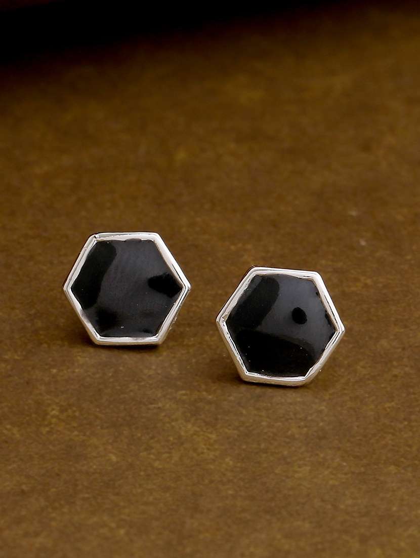black metal studs earring - 17327980 - Zoom Image - 0