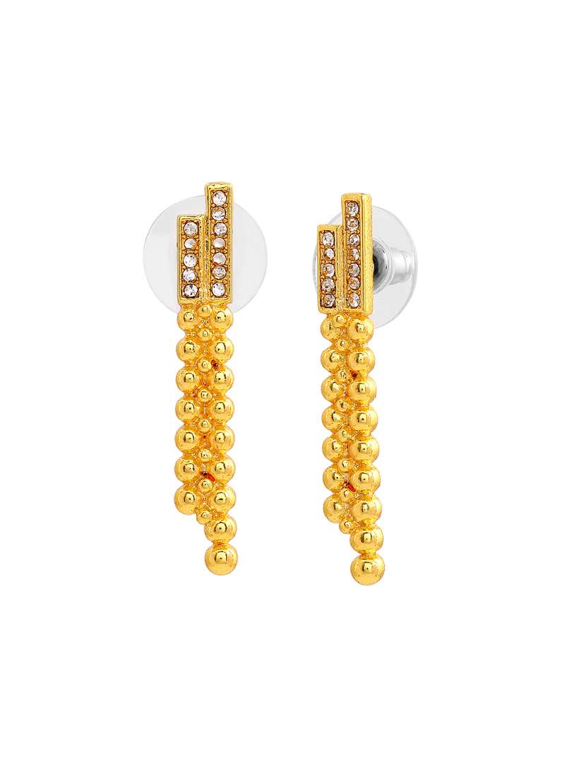 gold metal drop earring - 17327998 -  Standard Image - 3