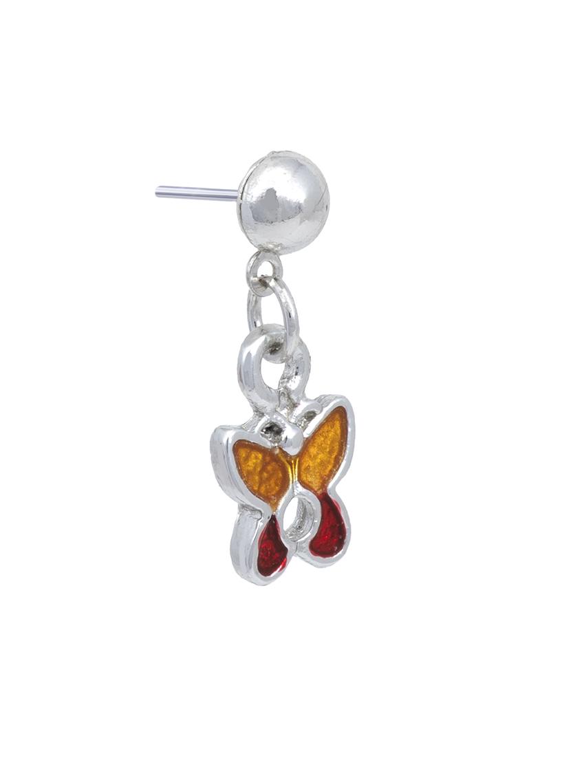red metal drop earring - 17328001 - Standard Image - 3