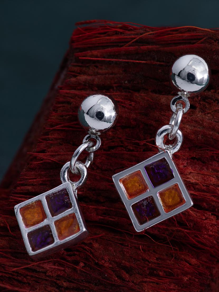 yellow metal drop earring - 17328002 - Zoom Image - 0