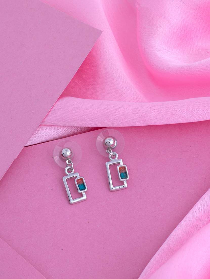 blue metal drop earring - 17328003 - Zoom Image - 0