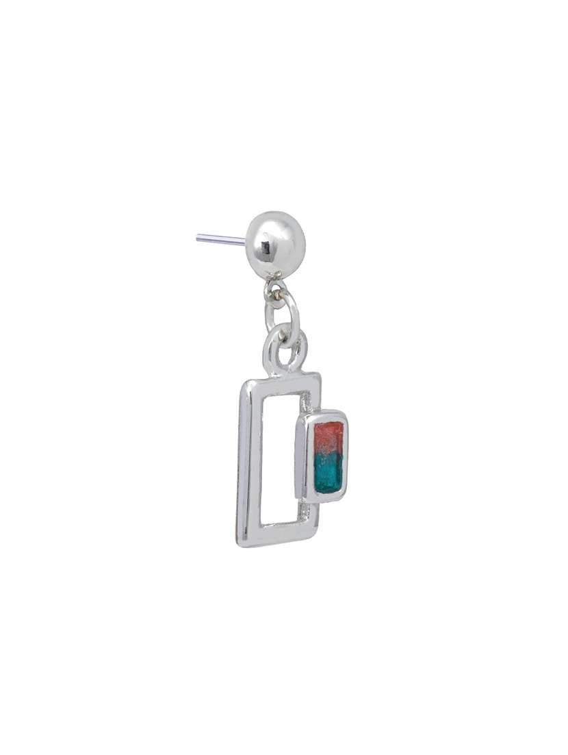 blue metal drop earring - 17328003 - Standard Image - 3