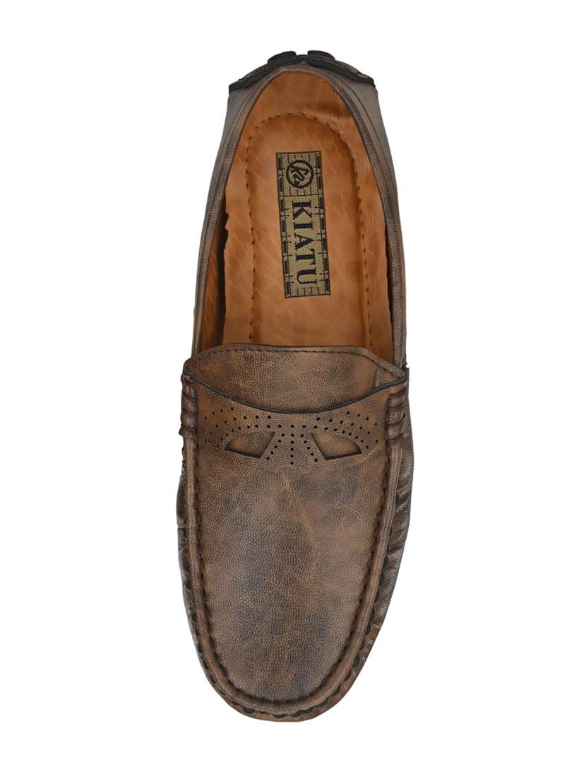 brown slip on loafers - 17328017 -  Standard Image - 3