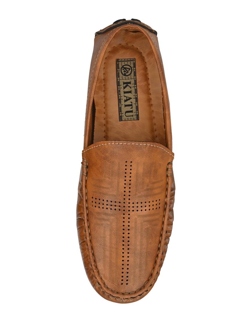 tan slip on loafers - 17328021 - Standard Image - 3