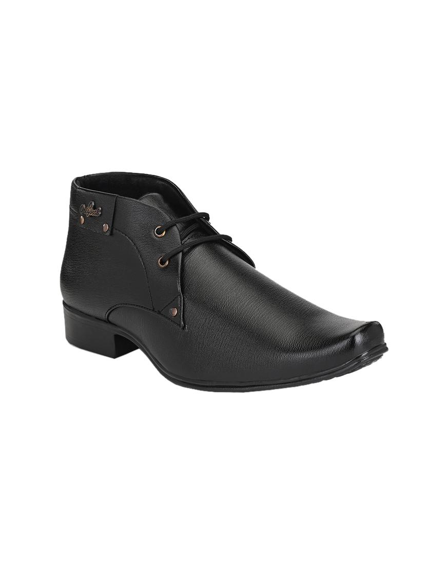 black synthetic & mesh laceup derbies - 17328050 - Zoom Image - 0