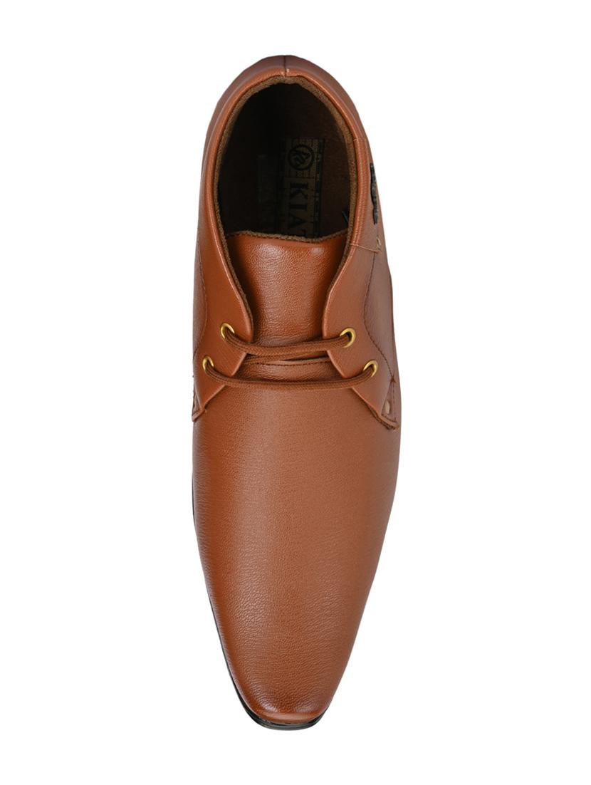 tan synthetic & mesh laceup derbies - 17328052 - Standard Image - 3