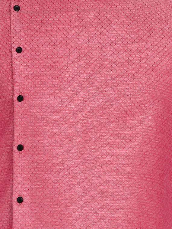 pink checkered long kurta - 17332964 -  Standard Image - 3