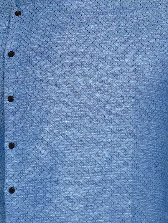 blue checkered long kurta - 17332965 -  Standard Image - 3