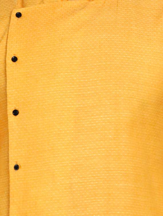 yellow solid long kurta - 17332966 -  Standard Image - 3