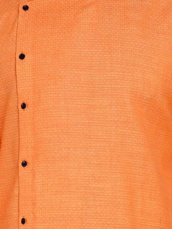 orange self design long kurta - 17332968 -  Standard Image - 3
