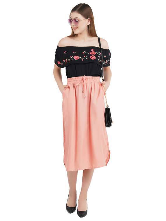 pocket detail solid skirt  - 17332988 -  Standard Image - 3