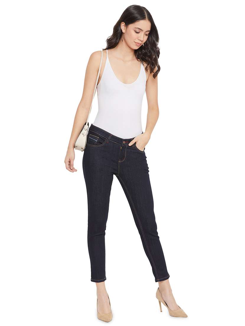 women's plain slim fit jeans - 17333917 -  Standard Image - 3