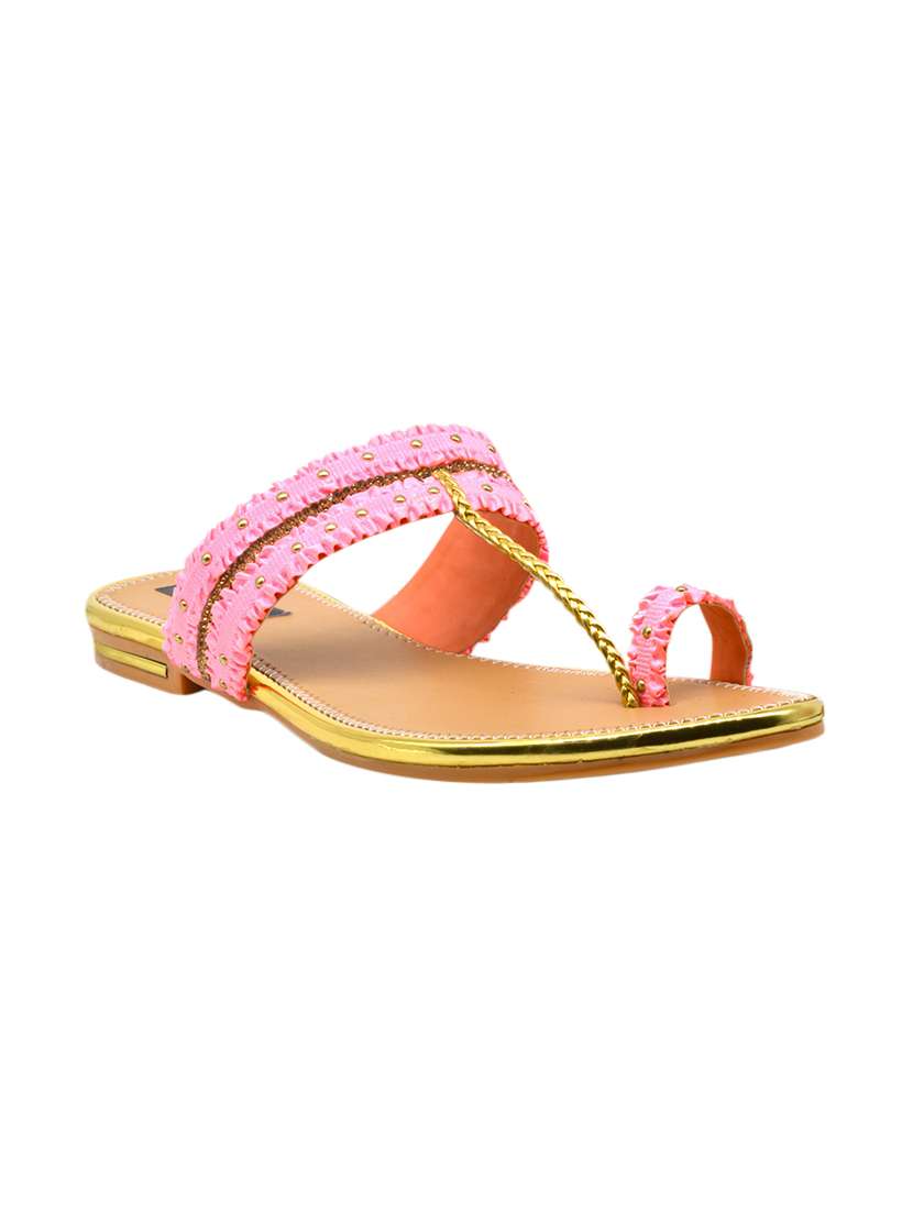 pink one toe sandal