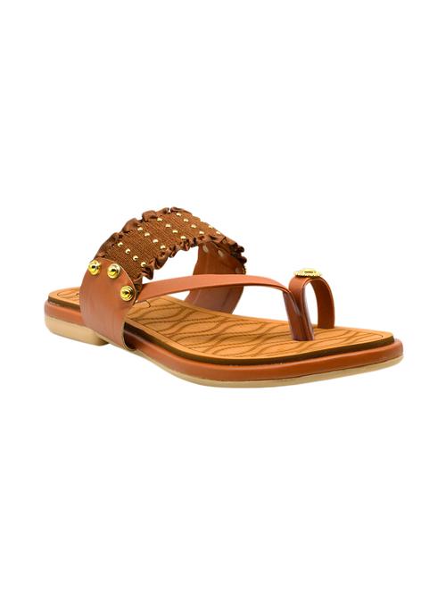 tan one toe sandal - 17334005 -  Standard Image - 0
