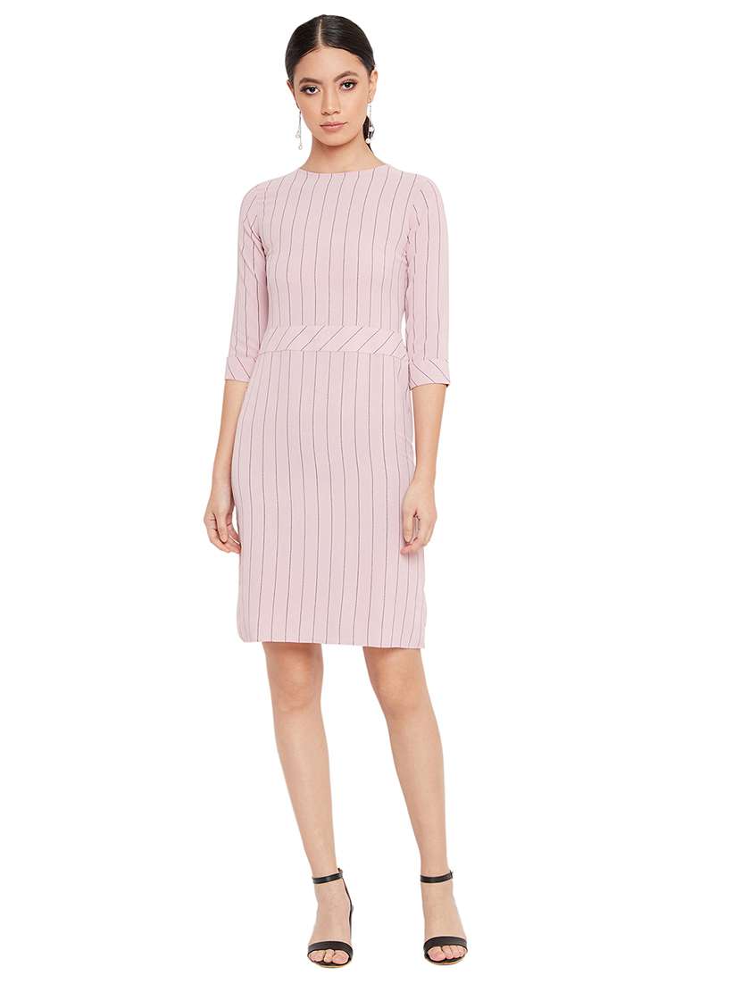 women's shift striped dress - 17334040 - Standard Image - 3