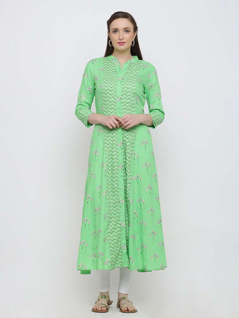 floral print flared kurta