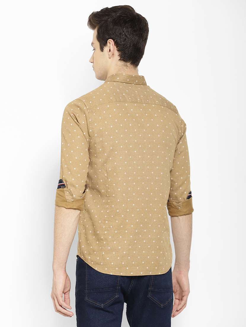 mens geometric casual shirt - 17336940 - Standard Image - 3