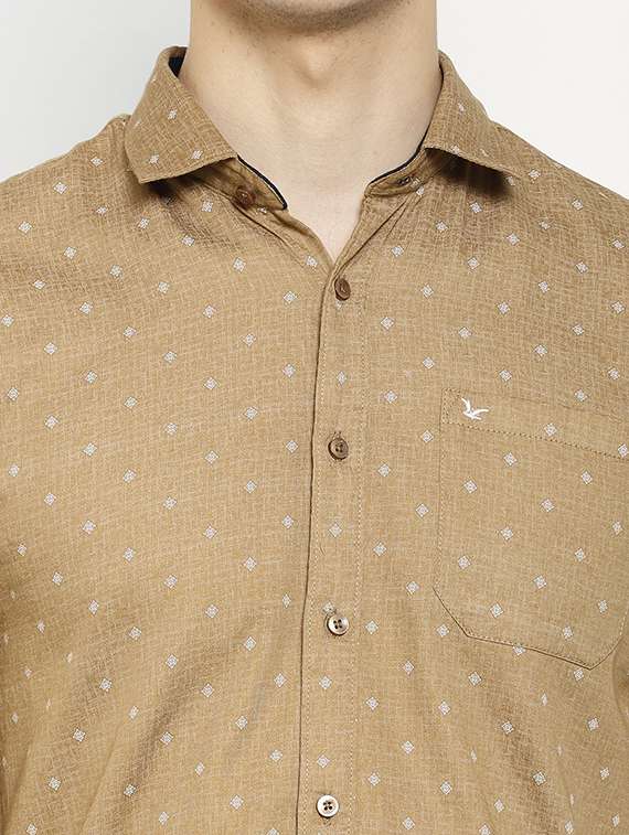 mens geometric casual shirt - 17336940 - Standard Image - 5