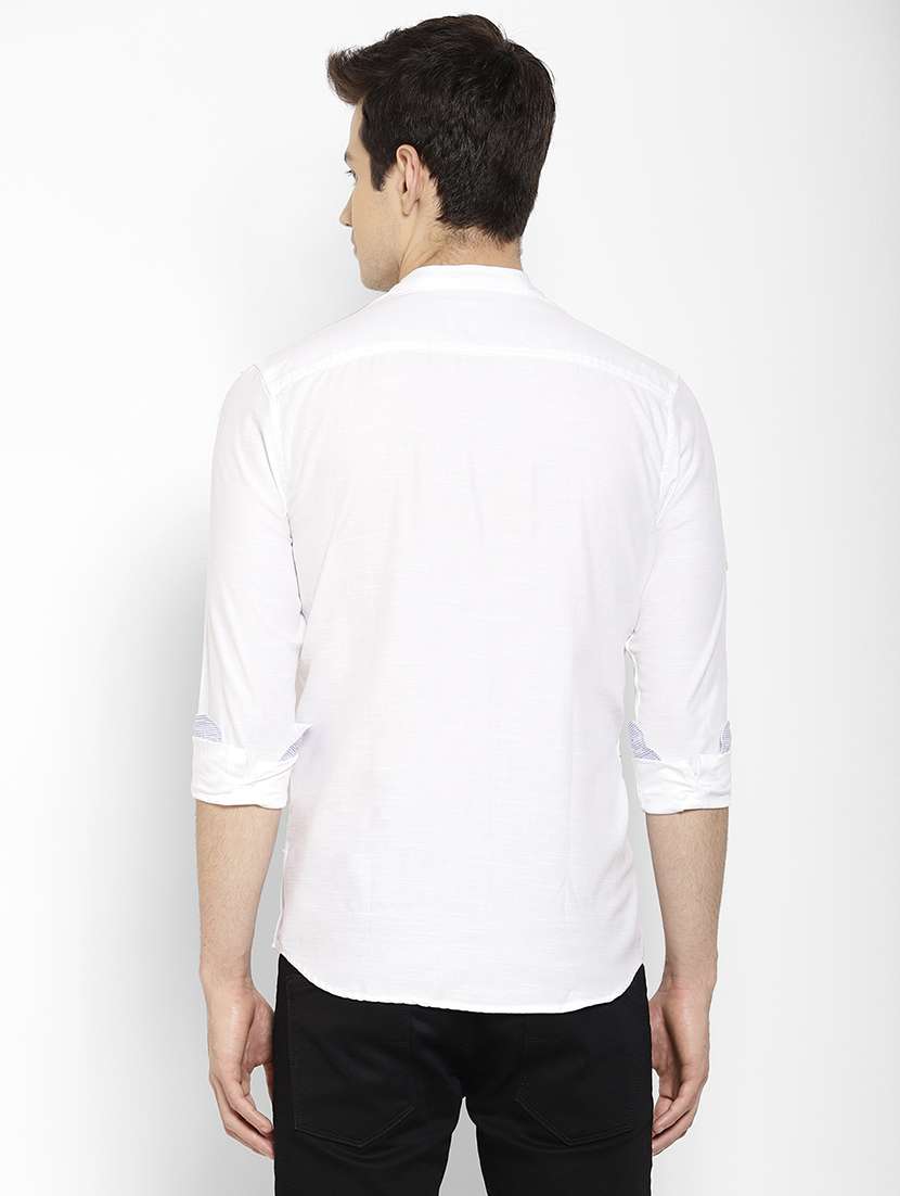 mens solid casual shirt - 17336953 - Standard Image - 3