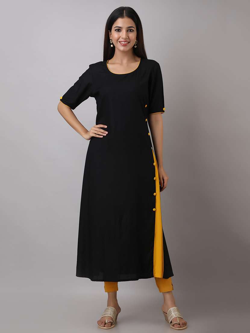 solid a-line kurta 