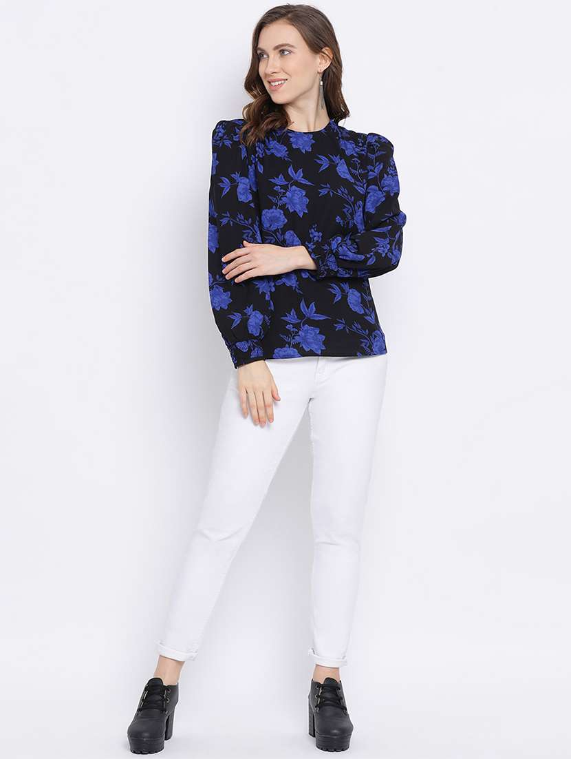 women's straight crew neck top - 17341785 - Standard Image - 3
