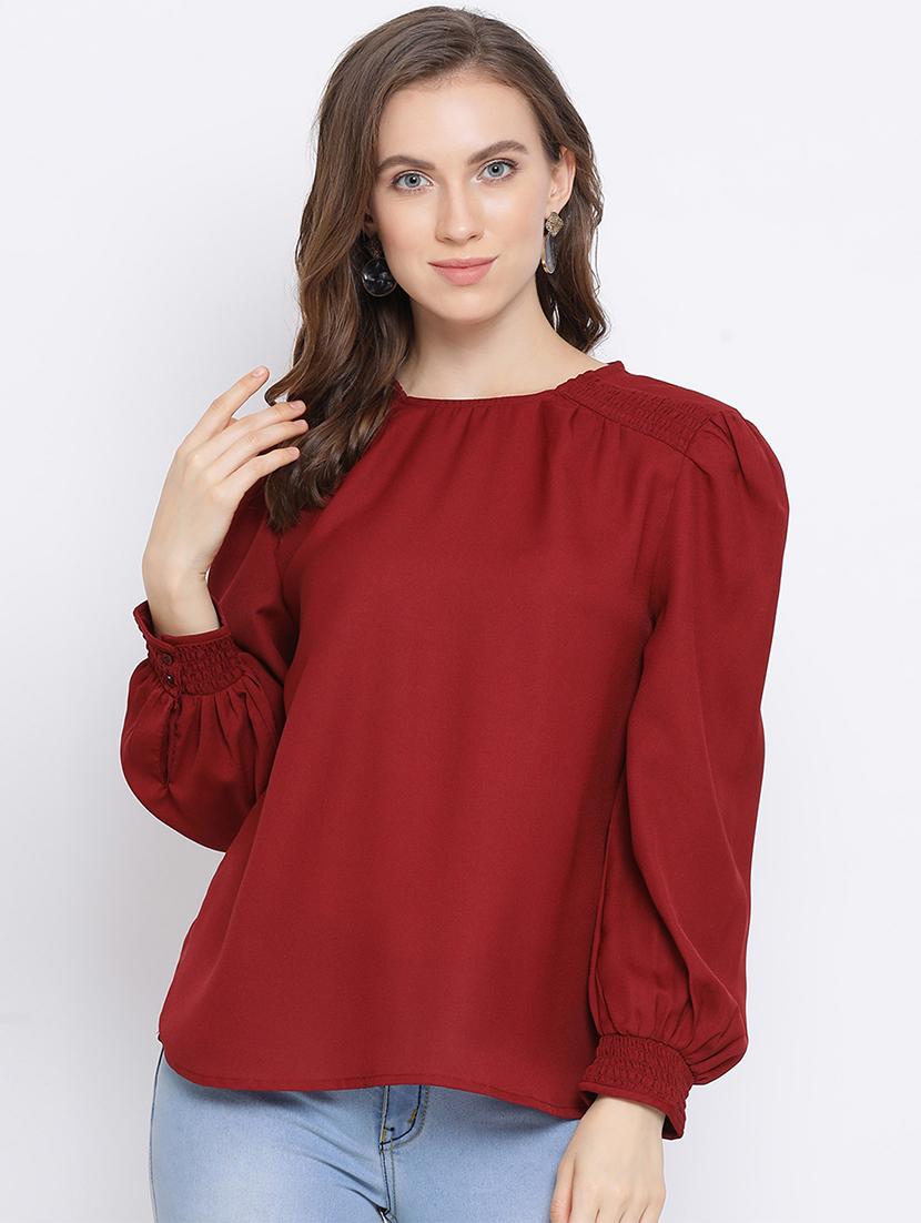 bishop sleeves solid top - 17341786 - Zoom Image - 0