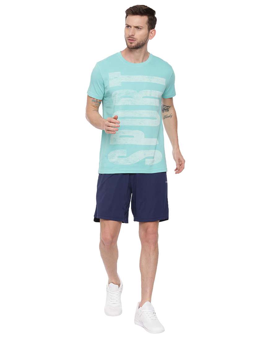 light blue front print t-shirt - 17342245 - Standard Image - 3