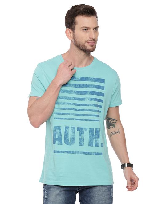 blue front print t-shirt - 17342246 - Standard Image - 0